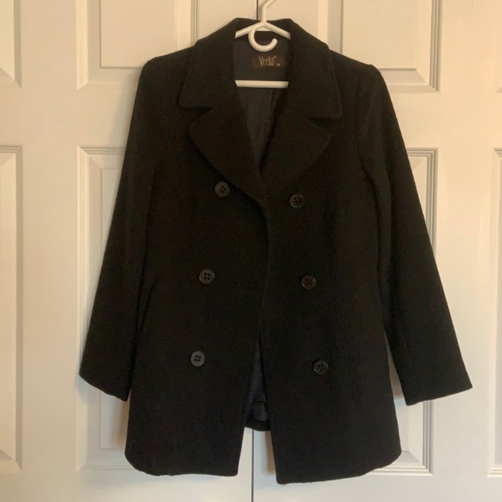 Black pea coat